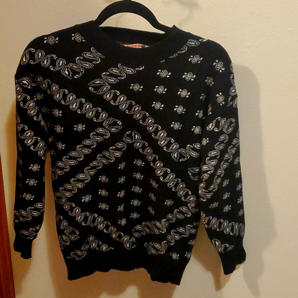 Modern Paisley Print Sweater